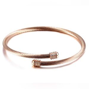 Rose Gold Cable Wire Bracelet